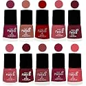 Nail Paint | Glossy &amp; Shine Nail Polish Combo| 6 ml Each) - Set of 10 Multicolor,05500