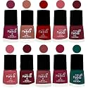 Nail Paint | Glossy &amp; Shine Nail Polish Combo| 6 ml Each) - Set of 10 Multicolor,05503
