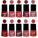 Nail Paint | Glossy &amp; Shine Nail Polish Combo| 6 ml Each) - Set of 10 Multicolor,05457