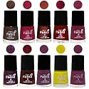 Nail Paint | Glossy &amp; Shine Nail Polish Combo| 6 ml Each) - Set of 10 Multicolor,05879