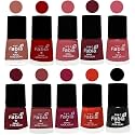 Nail Paint | Glossy &amp; Shine Nail Polish Combo| 6 ml Each) - Set of 10 Multicolor,05518