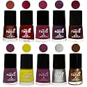 Nail Paint | Glossy &amp; Shine Nail Polish Combo| 6 ml Each) - Set of 10 Multicolor,05909
