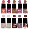 Nail Paint | Glossy &amp; Shine Nail Polish Combo| 6 ml Each) - Set of 10 Multicolor,05612