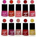 Nail Paint | Glossy &amp; Shine Nail Polish Combo| 6 ml Each) - Set of 10 Multicolor,05415