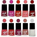 Nail Paint | Glossy &amp; Shine Nail Polish Combo| 6 ml Each) - Set of 10 Multicolor,05401