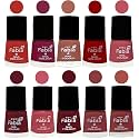 Nail Paint | Glossy &amp; Shine Nail Polish Combo| 6 ml Each) - Set of 10 Multicolor,05486