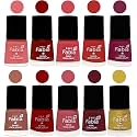 Nail Paint | Glossy &amp; Shine Nail Polish Combo| 6 ml Each) - Set of 10 Multicolor,05448