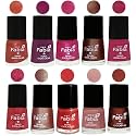 Nail Paint | Glossy &amp; Shine Nail Polish Combo| 6 ml Each) - Set of 10 Multicolor,05004