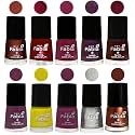 Nail Paint | Glossy &amp; Shine Nail Polish Combo| 6 ml Each) - Set of 10 Multicolor,05908