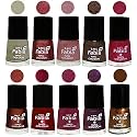 Nail Paint | Glossy &amp; Shine Nail Polish Combo| 6 ml Each) - Set of 10 Multicolor,05844