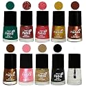 Nail Paint | Glossy &amp; Shine Nail Polish Combo| 6 ml Each) - Set of 10 Multicolor,05968