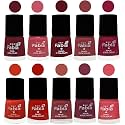 Nail Paint | Glossy &amp; Shine Nail Polish Combo| 6 ml Each) - Set of 10 Multicolor,05538