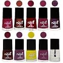 Nail Paint | Glossy &amp; Shine Nail Polish Combo| 6 ml Each) - Set of 10 Multicolor,05903