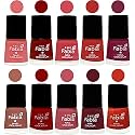 Nail Paint | Glossy &amp; Shine Nail Polish Combo| 6 ml Each) - Set of 10 Multicolor,05442