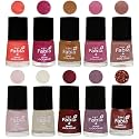 Nail Paint | Glossy &amp; Shine Nail Polish Combo| 6 ml Each) - Set of 10 Multicolor,05609