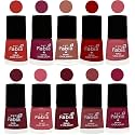 Nail Paint | Glossy &amp; Shine Nail Polish Combo| 6 ml Each) - Set of 10 Multicolor,05483