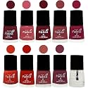 Nail Paint | Glossy &amp; Shine Nail Polish Combo| 6 ml Each) - Set of 10 Multicolor,05543