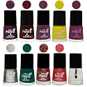 Nail Paint | Glossy &amp; Shine Nail Polish Combo| 6 ml Each) - Set of 10 Multicolor,05941