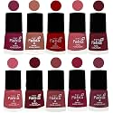 Nail Paint | Glossy &amp; Shine Nail Polish Combo| 6 ml Each) - Set of 10 Multicolor,05499