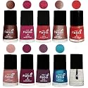 Nail Paint | Glossy &amp; Shine Nail Polish Combo| 6 ml Each) - Set of 10 Multicolor,05149