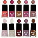 Nail Paint | Glossy &amp; Shine Nail Polish Combo| 6 ml Each) - Set of 10 Multicolor,05613