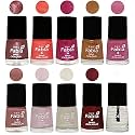 Nail Paint | Glossy &amp; Shine Nail Polish Combo| 6 ml Each) - Set of 10 Multicolor,05591