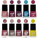 Nail Paint | Glossy &amp; Shine Nail Polish Combo| 6 ml Each) - Set of 10 Multicolor,05326