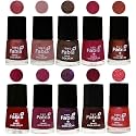 Nail Paint | Glossy &amp; Shine Nail Polish Combo| 6 ml Each) - Set of 10 Multicolor,05856