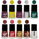 Nail Paint | Glossy &amp; Shine Nail Polish Combo| 6 ml Each) - Set of 10 Multicolor,05954