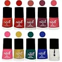 Nail Paint | Glossy &amp; Shine Nail Polish Combo| 6 ml Each) - Set of 10 Multicolor,05568