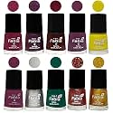 Nail Paint | Glossy &amp; Shine Nail Polish Combo| 6 ml Each) - Set of 10 Multicolor,05926
