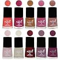 Nail Paint | Glossy &amp; Shine Nail Polish Combo| 6 ml Each) - Set of 10 Multicolor,05606