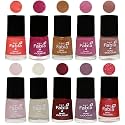 Nail Paint | Glossy &amp; Shine Nail Polish Combo| 6 ml Each) - Set of 10 Multicolor,05610