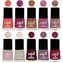 Nail Paint | Glossy &amp; Shine Nail Polish Combo| 6 ml Each) - Set of 10 Multicolor,05598
