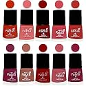 Nail Paint | Glossy &amp; Shine Nail Polish Combo| 6 ml Each) - Set of 10 Multicolor,05425