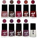 Nail Paint | Glossy &amp; Shine Nail Polish Combo| 6 ml Each) - Set of 10 Multicolor,05878
