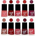 Nail Paint | Glossy &amp; Shine Nail Polish Combo| 6 ml Each) - Set of 10 Multicolor,05446