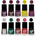 Nail Paint | Glossy &amp; Shine Nail Polish Combo| 6 ml Each) - Set of 10 Multicolor,05939
