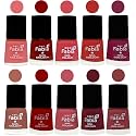Nail Paint | Glossy &amp; Shine Nail Polish Combo| 6 ml Each) - Set of 10 Multicolor,05440