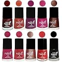Nail Paint | Glossy &amp; Shine Nail Polish Combo| 6 ml Each) - Set of 10 Multicolor,04977