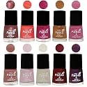 Nail Paint | Glossy &amp; Shine Nail Polish Combo| 6 ml Each) - Set of 10 Multicolor,05575