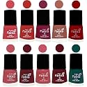 Nail Paint | Glossy &amp; Shine Nail Polish Combo| 6 ml Each) - Set of 10 Multicolor,05478