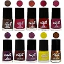 Nail Paint | Glossy &amp; Shine Nail Polish Combo| 6 ml Each) - Set of 10 Multicolor,05886