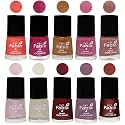 Nail Paint | Glossy &amp; Shine Nail Polish Combo| 6 ml Each) - Set of 10 Multicolor,05599