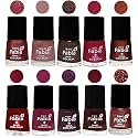 Nail Paint | Glossy &amp; Shine Nail Polish Combo| 6 ml Each) - Set of 10 Multicolor,05855