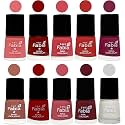 Nail Paint | Glossy &amp; Shine Nail Polish Combo| 6 ml Each) - Set of 10 Multicolor,05452