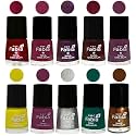 Nail Paint | Glossy &amp; Shine Nail Polish Combo| 6 ml Each) - Set of 10 Multicolor,05919