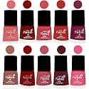 Nail Paint | Glossy &amp; Shine Nail Polish Combo| 6 ml Each) - Set of 10 Multicolor,05447