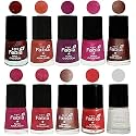 Nail Paint | Glossy &amp; Shine Nail Polish Combo| 6 ml Each) - Set of 10 Multicolor,04978