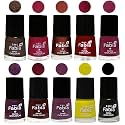 Nail Paint | Glossy &amp; Shine Nail Polish Combo| 6 ml Each) - Set of 10 Multicolor,05889